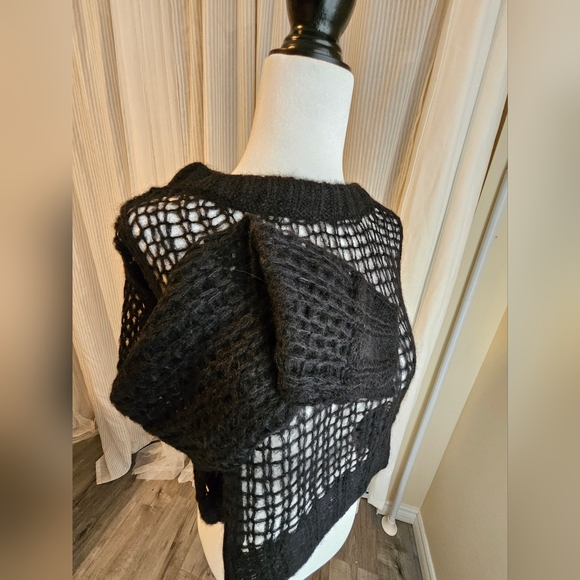 ZARA×STEVEN MEISEL MESH KNIT SWEATER With 17%Wool & 52%Alpaca - Picture 5 of 14